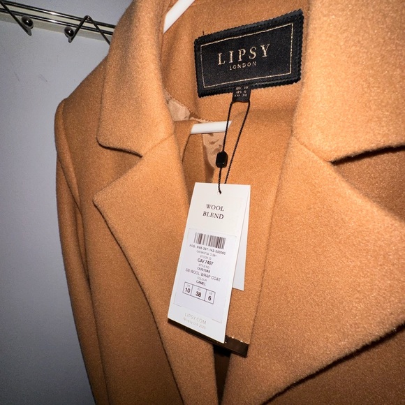 Lipsy London Belted Wrap Wool Coat NWT - Picture 4 of 16